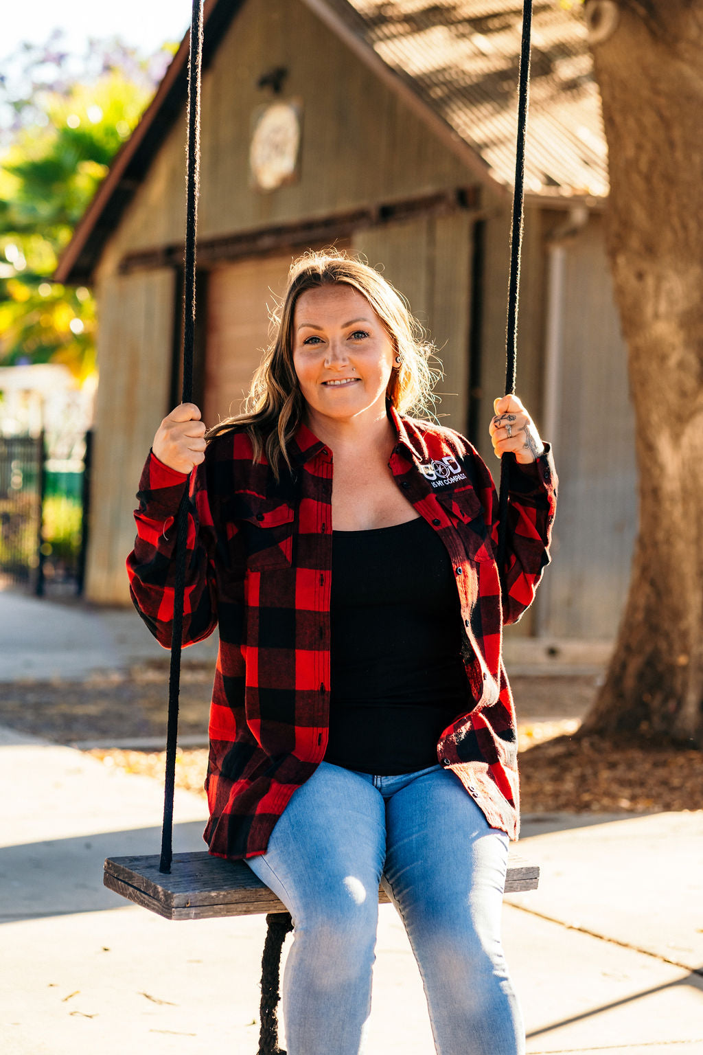 GOD IS MY COMPASS FLANNEL