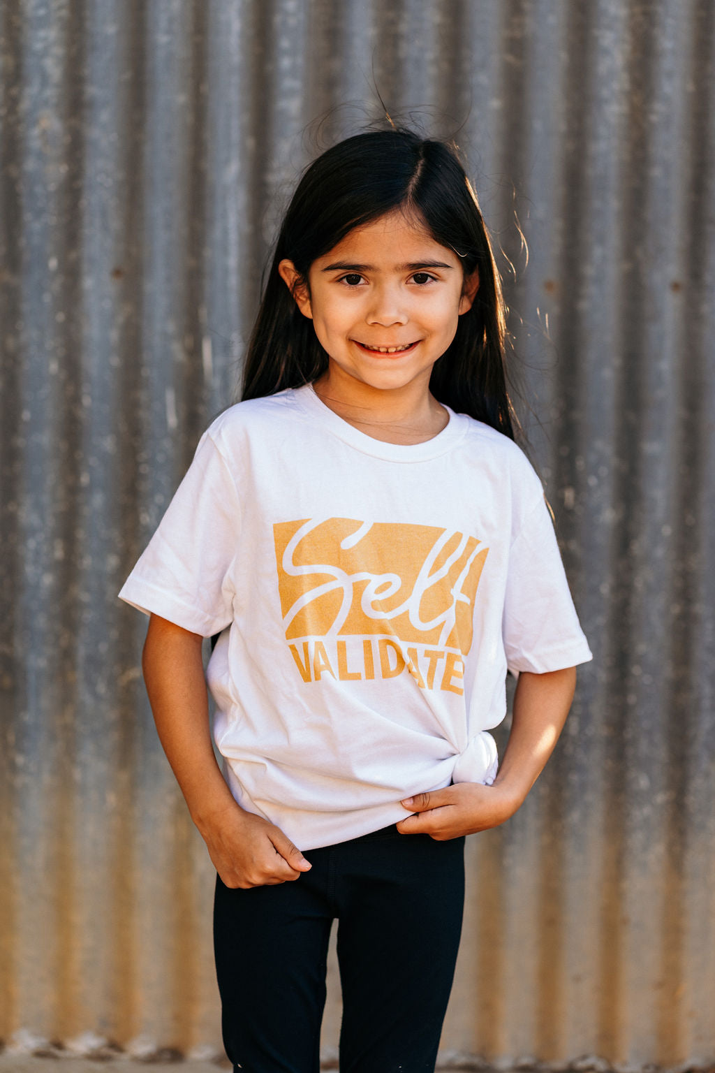 SELF VALIDATED YOUTH SWIRVE TEE